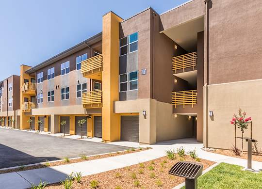 Exterior Garages at The Braydon Apartments in Napa CA