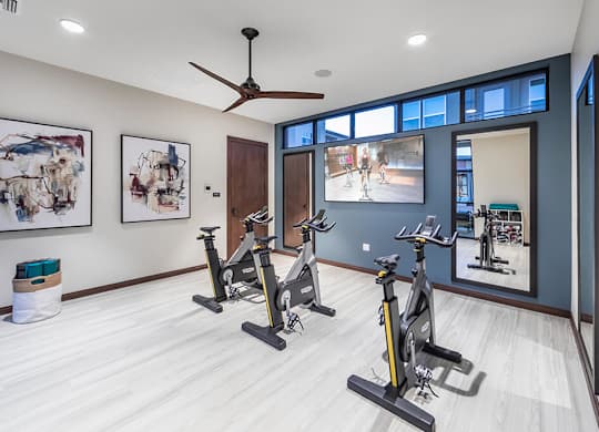 Fitness Center Bike room at The Braydon Apartments in Napa CA