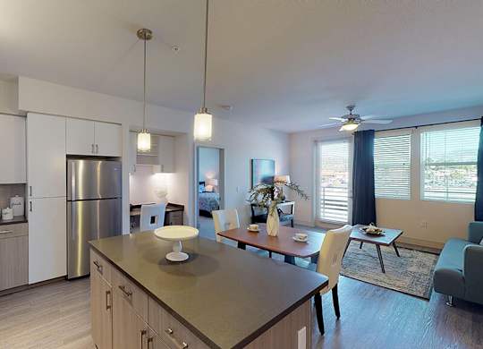 Living room at The Braydon Apartments in Napa CA