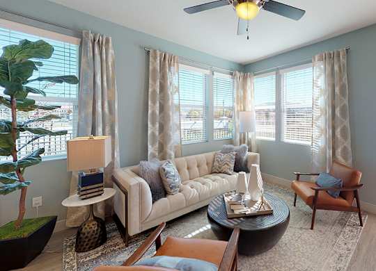 Brix Design Package Living Room at The Braydon Apartments in Napa CA