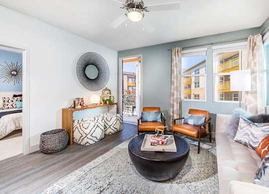 Living room at The Braydon Apartments in Napa CA