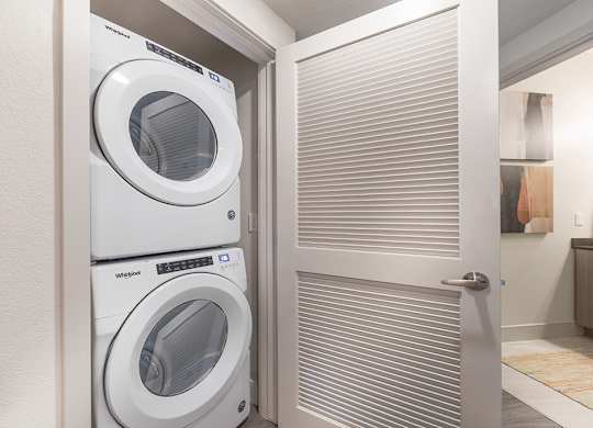 In unit laundry at The Braydon Apartments in Napa CA