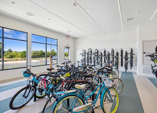 Bike room storage at The Braydon Apartments in Napa CA