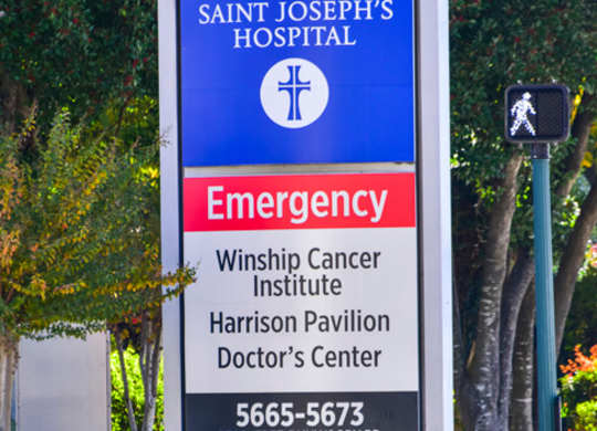 Emory Hospital sign at Wayfern Apartments in Sandy Springs GA