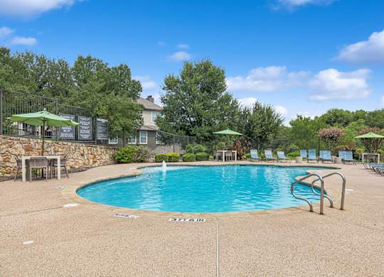 Swimming pool at Cypress View Villa Apartments in Weatherford TX