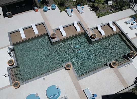 Pool Aerial at Jada Legacy Apartments in Central Plano TX