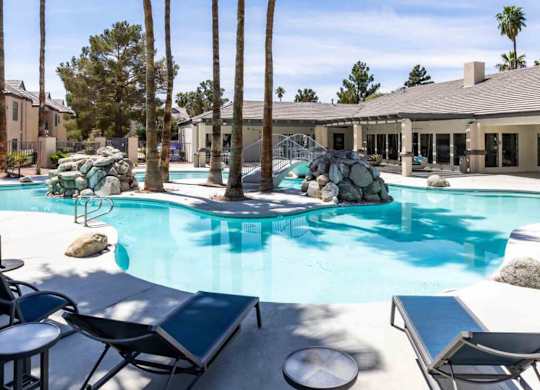 Outdoor pool at Kaleidocope Apartment Homes in Las Vegas NV