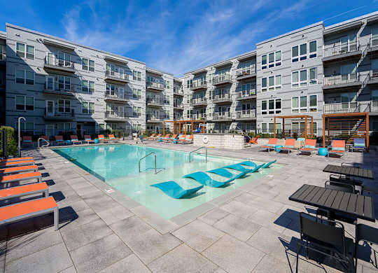 Pool at Vero Apartments in Chelsea MA