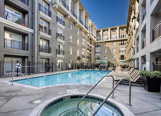 Pool spa at Caprielle Apartments in San Diego CA