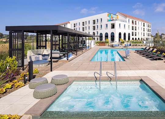 Pool at Chromatic Flats Apartments in San Diego CA