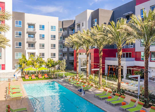 Pool Vibe Angled at Vita Apartment Homes in Orange CA