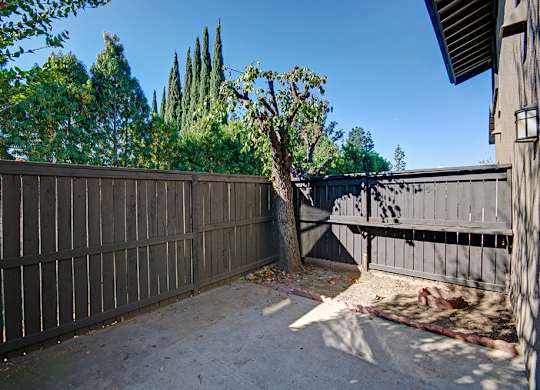 Private patio at Westchester Park in Tustin CA