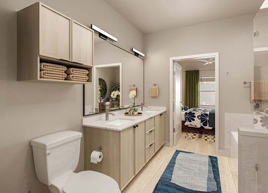Bathroom counters at Hawkley Apartments in Milford MA