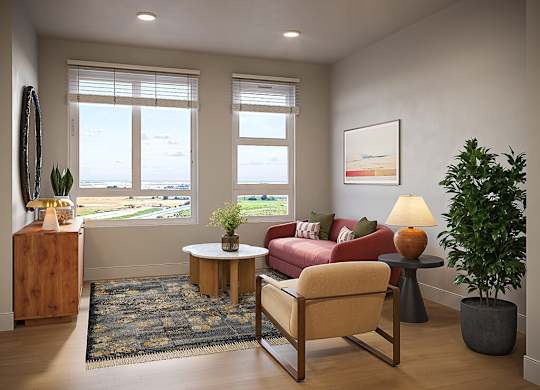 Living room at Rowlen Apartments in Broomfield CO