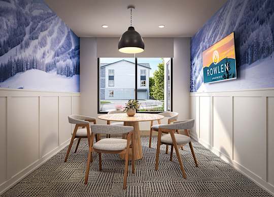 Social lounge at Rowlen Apartments in Broomfield CO