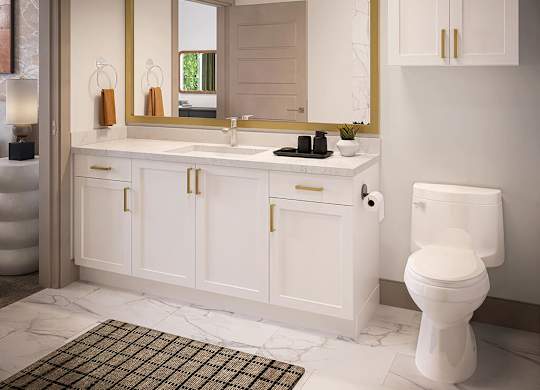 Rendering White Oak Design Townhome Bathroom at Wayfern Apartments in Sandy Springs GA