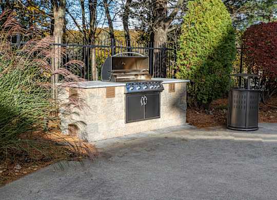 Outdoor grill at River Pointe at Den Rock in Lawrence MA