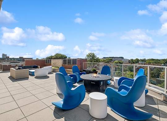 Rooftop patio at Bradley Braddock Road Station Apartments in Alexandria VA