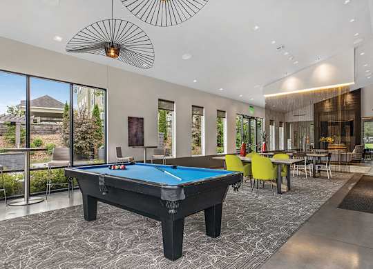 Billiards table at Slate at Andover in Andover MA