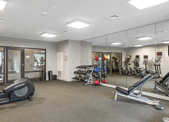 Gym machines at Slate at Andover in Andover MA