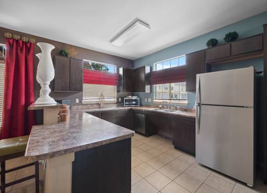 Social lounge kitchen at Parkway Ranch Rental Homes in Houston TX