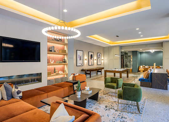 Social lounge at 333 Ellington Apartments in Gaithersburg MD