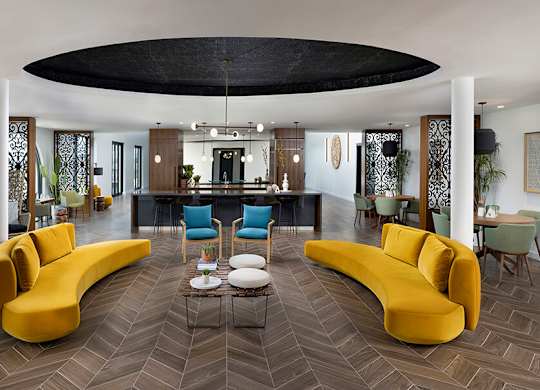 Social lounge at Chromatic Flats Apartments in San Diego CA