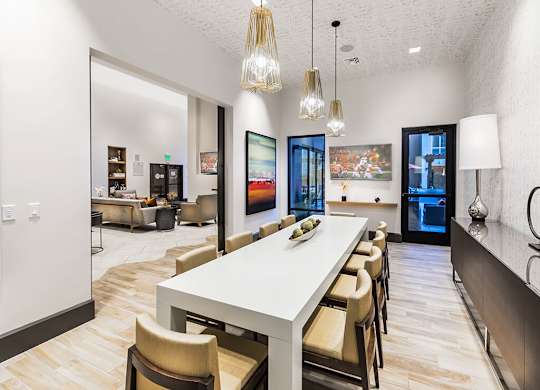 Social lounge dining area at 808 West in San Jose CA