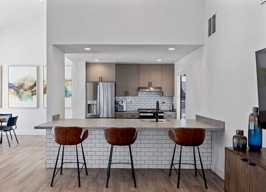 Social Lounge Kitchen at Hilltop Commons Apartments in San Pablo CA