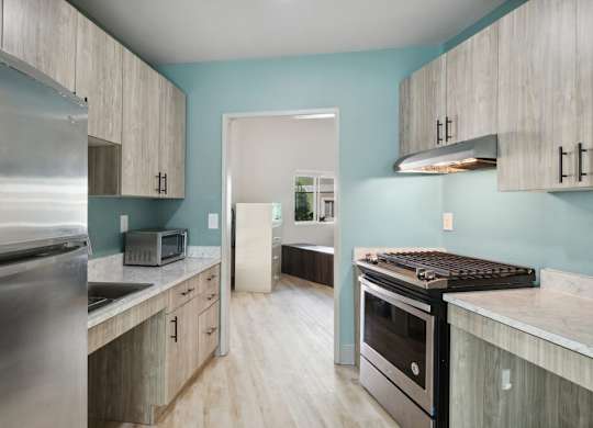 Social Lounge Kitchen at Park Crest Apartments in San Diego CA