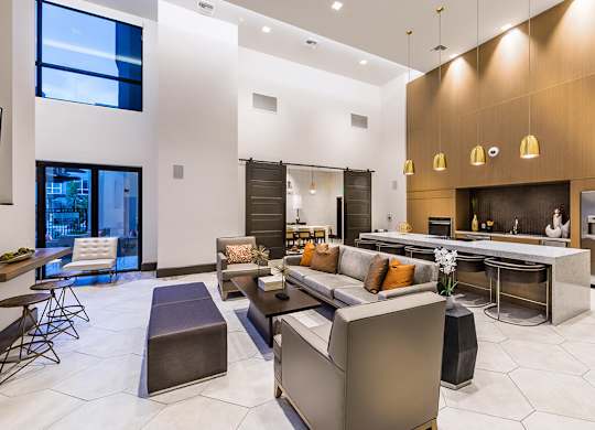 Social lounge seating area at 808 West in San Jose CA