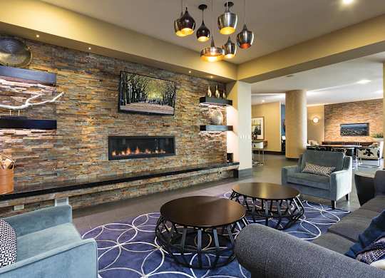 Social Lounge with seating area at The Douglas Apartments in Denver