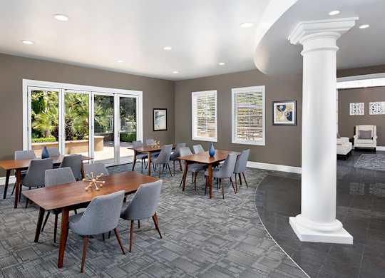 Social lounge seating at Landara Apartments in Ontario CA