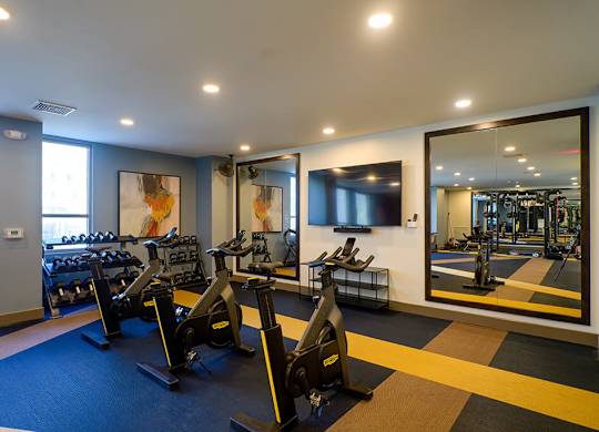 Spin Room at Vero Apartments in Chelsea MA