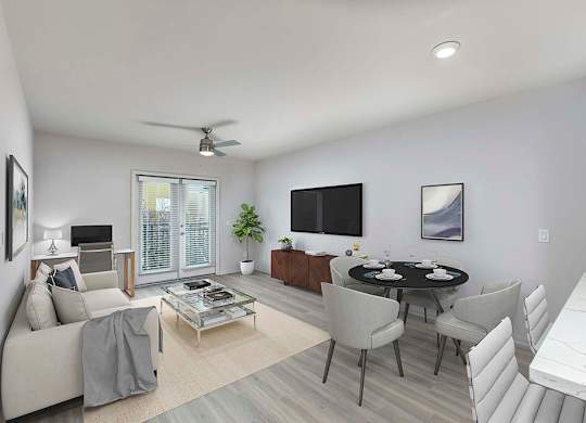 Living room at Caprielle Apartments in San Diego CA
