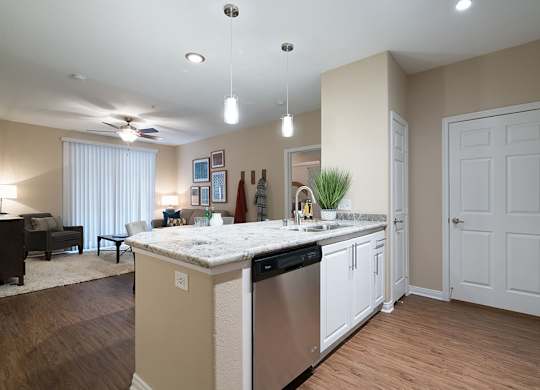 Kitchen at Cresterra Apartments in San Marcos CA