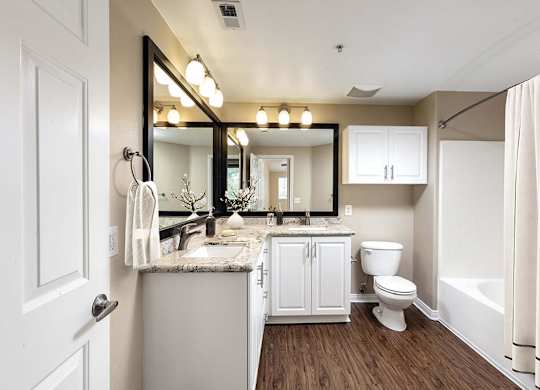 Bathroom at Cresterra Apartments in San Marcos CA