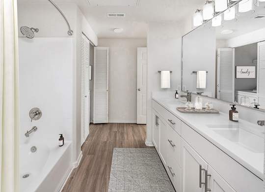 Primary bathroom at Vintara Apartments in Murrieta CA