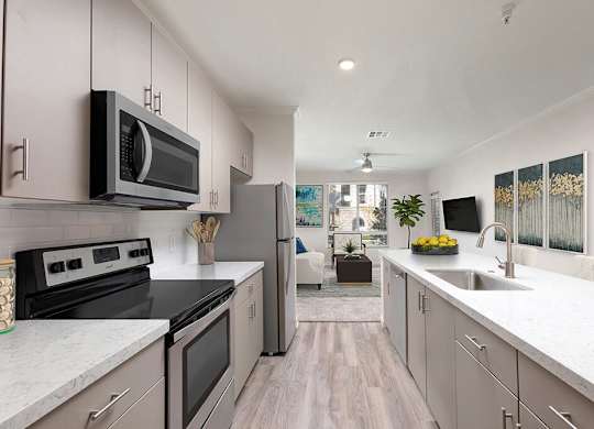 Kitchen at Landara Apartments in Ontario CA