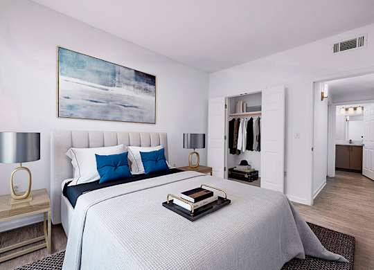 Bedroom at Landara Apartments in Ontario CA