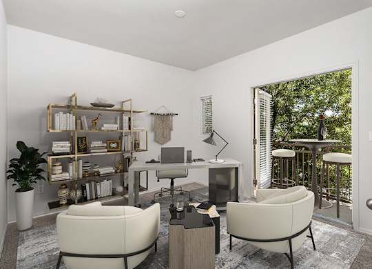 Townhome den office at Vintara Apartments in Murrieta CA