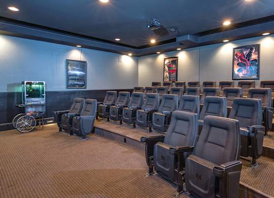 Theatre room at Madison at Town Center Apartments in Santa Clarita CA