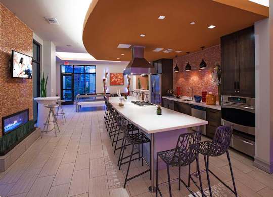 Cabana area at Terrena Apartment Homes in Northridge CA