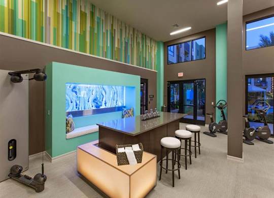 Bubble wall at Terrena Apartments in Northridge, CA