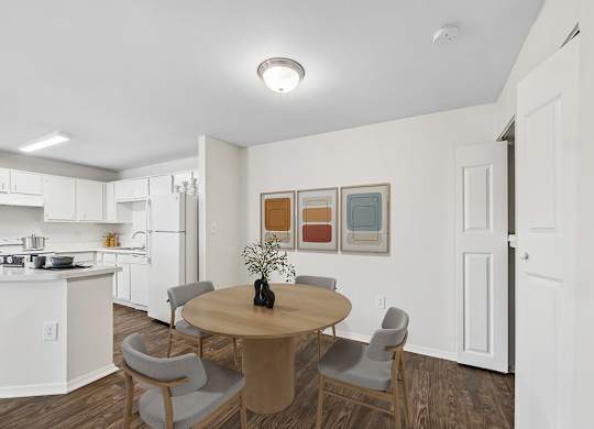 Townhome dining area at Tidwell Estates in Houston TX