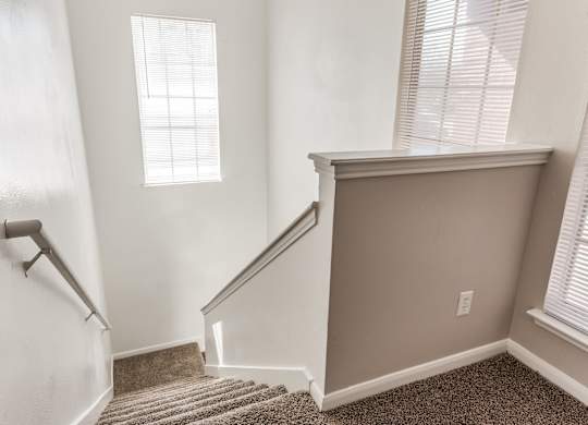 Townhome staircase at Hollow Creek in Conroe TX