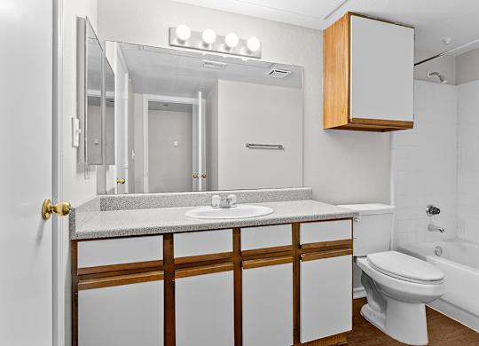 Traditional bathroom at Valley Ridge Apartments in Lewisville TX