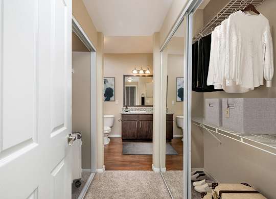 Large closet at Campana Crown Valley Apartments in Mission Viejo CA