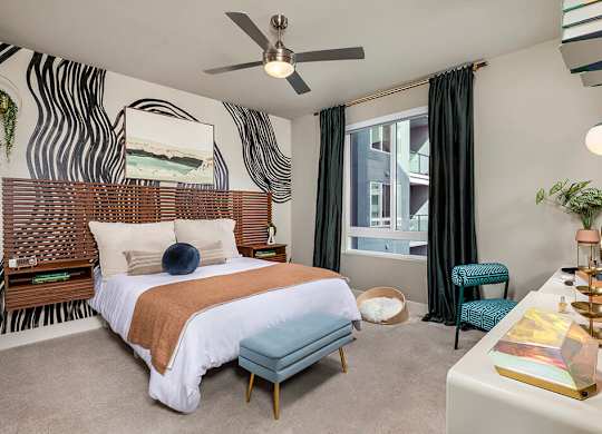 Primary suite at Rivair Apartment Homes in San Diego CA