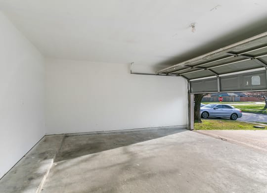 Inside of garage at Sterling Green and Sheldon Ranch in Channelview TX